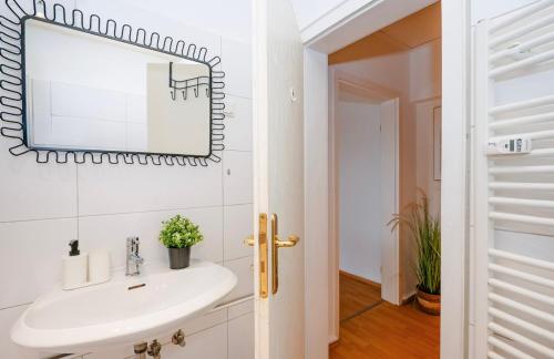 Et badeværelse på Gemütliche 2 Zimmerwohnung für 4