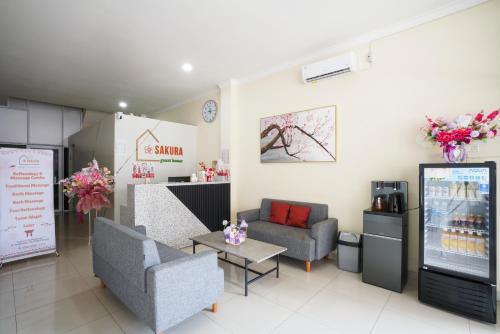 Χώρος καθιστικού στο Sakura Guesthouse & Spa