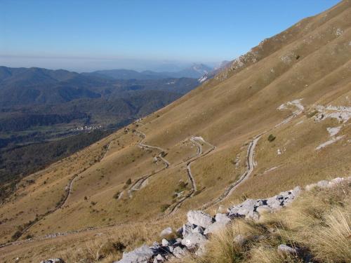 a view from the top of a mountain at Apartment Lošč - Podbela in Breginj