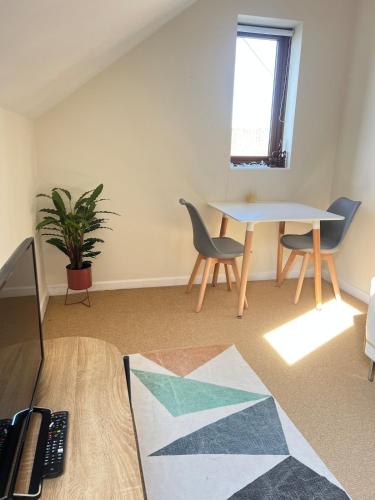 Χώρος καθιστικού στο Priory Barn Apartment