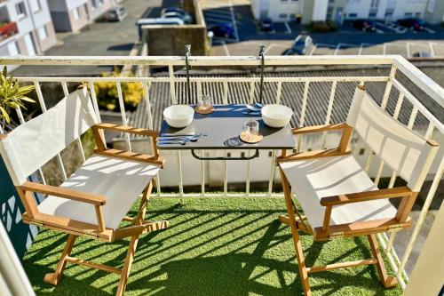 Balkón alebo terasa v ubytovaní Appartement - Concarneau