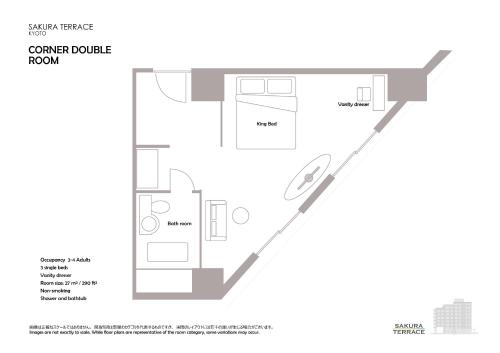 a floor plan of a condo at Sakura Terrace in Kyoto