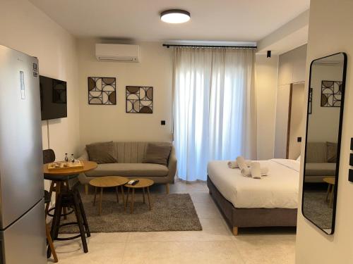 Ένα ή περισσότερα κρεβάτια σε δωμάτιο στο POST VIEW Center Luxury Apartments 2