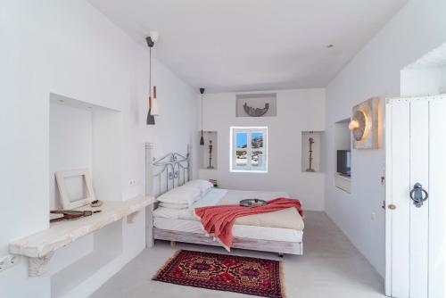 Ένα ή περισσότερα κρεβάτια σε δωμάτιο στο Peaceful Lindos