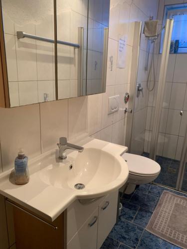 Koupelna v ubytování Ferienwohnung Fliederweg
