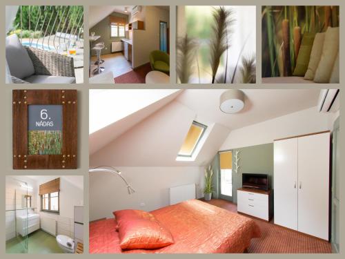 A bed or beds in a room at Villa Oliva Boutique Rooms Zamárdi