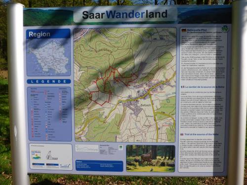 a map of the sari wanderer island at Ferienwohnung Sommer in Sankt Wendel