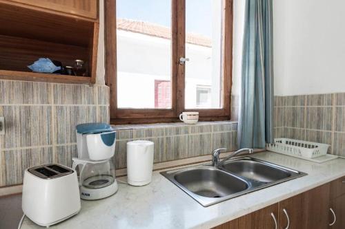 Η κουζίνα ή μικρή κουζίνα στο Holiday home frydaki sea view