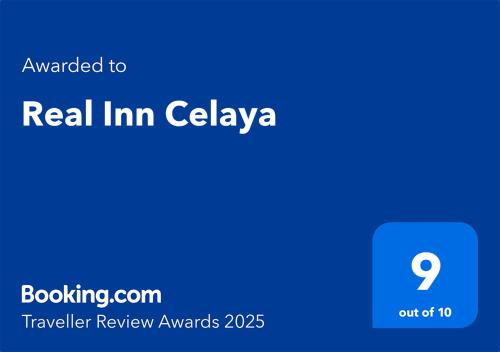 Certifikát, hodnocení, plakát nebo jiný dokument vystavený v ubytování Real Inn Celaya