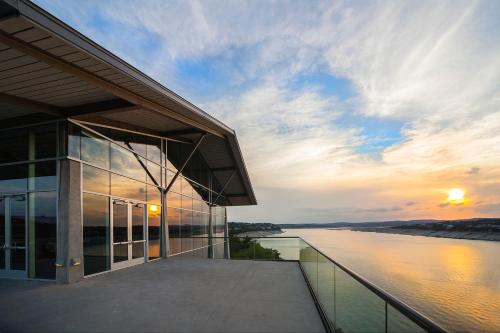a building with a view of the water at Lakeway Resort & Spa in Lakeway