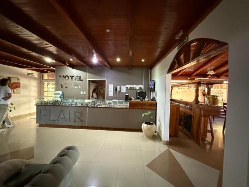 Kuchyň nebo kuchyňský kout v ubytování Hotel FLAIR
