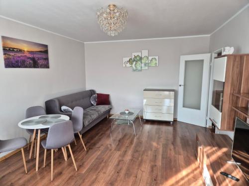 Χώρος καθιστικού στο Apartament Łąkowa