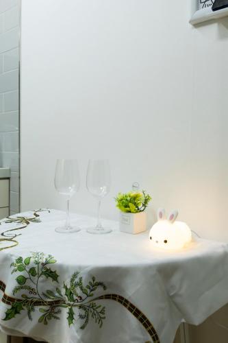 Katil atau katil-katil dalam bilik di two room Cozy and Cool House Food alley