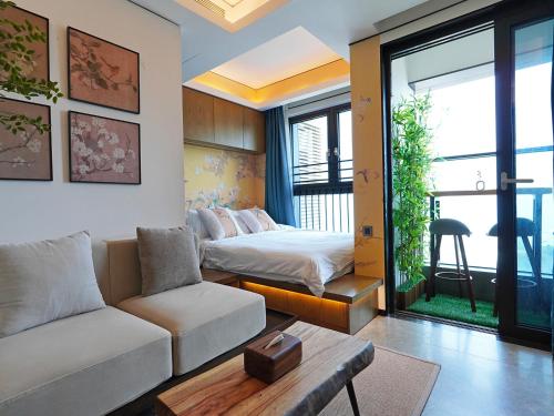 Posezení v ubytování Interact China Fine Condo - Shenzhen Bay