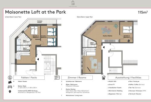 a schematic diagram of a multipurpose lot at the park at The Suites City Lofts at the Park in Hamburg