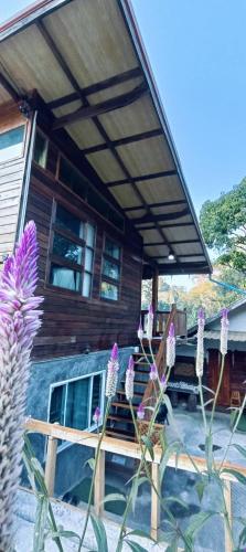 Κήπος έξω από το Lhonglao Homestay หลงเราโฮมสเตย์