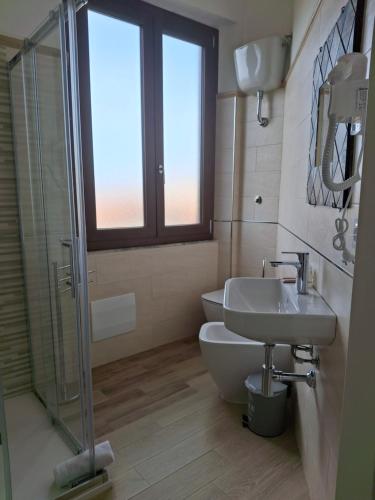 Koupelna v ubytování Hotel Moderno