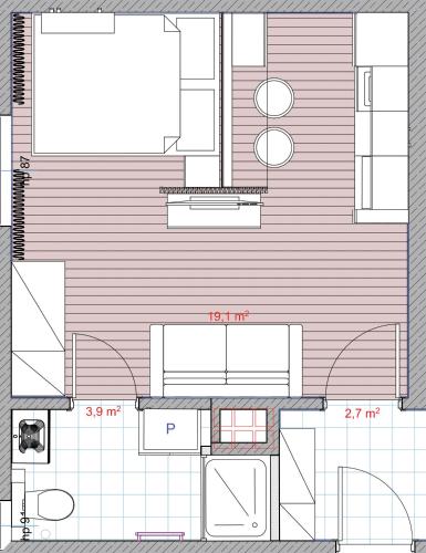 a floor plan of a house at FLATMORE Apartament Akacjowa 17m1A in Zielona Góra