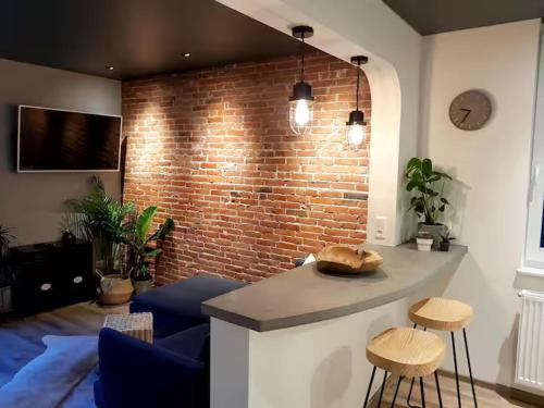 Un televizor și/sau centru de divertisment la DesignApartments an der Nordsee - Wilhelmshaven - FeWo Aleksandra