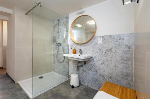 Koupelna v ubytování Apartman u Rudolfa II