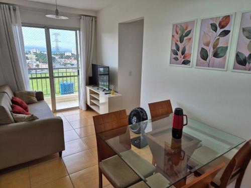 Χώρος καθιστικού στο Apartamento em Condomínio