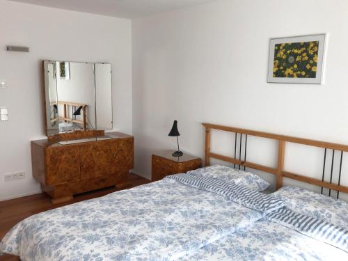 Postel nebo postele na pokoji v ubytování Ferienwohnung Pusteblume