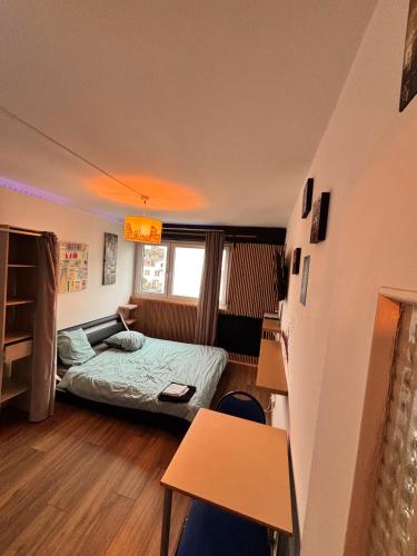 Posteľ alebo postele v izbe v ubytovaní Le gite "Manhattan studio" Besançon proche centre commerce
