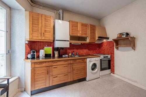 Dapur atau dapur kecil di Résidence du Steir - T3