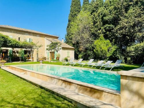Bazén v ubytování Mas Le Clos de Teillan 6 chambres 3 SDB, Piscine, Sauna, Bain à remous nebo v jeho okolí