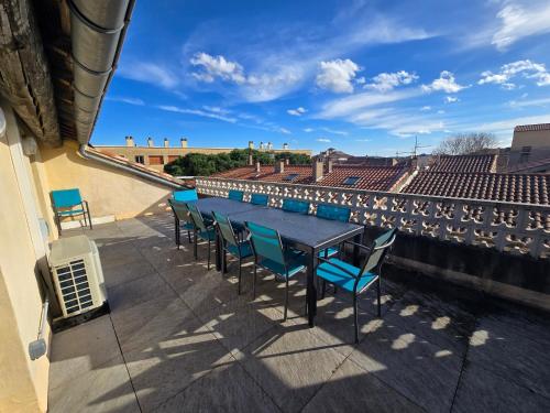 Μπαλκόνι ή βεράντα στο L'Abbaye 170m2 Alès 12 Couchages