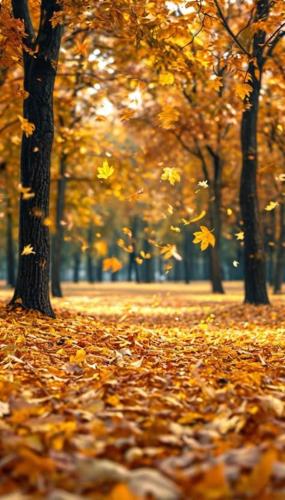 a bunch of leaves on the ground in a park at N3 Residence vitel pour famille in Ifrane