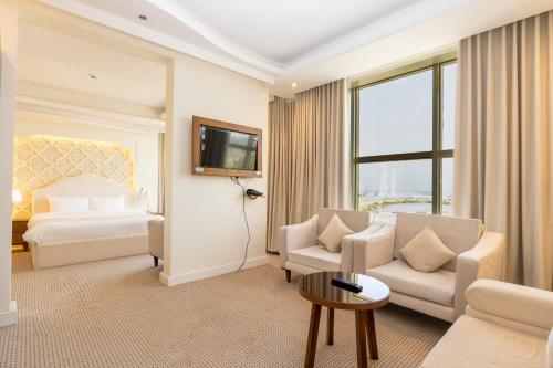 Postel nebo postele na pokoji v ubytování فندق أفين- Avene Hotel