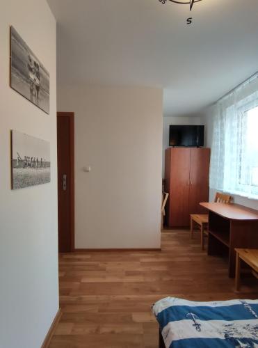 Un televizor și/sau centru de divertisment la Słoneczny Dom Władysławowo