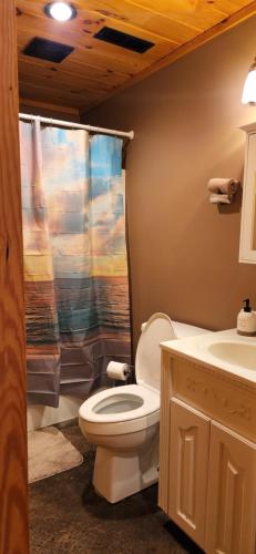 Koupelna v ubytování The Lodge Cabin