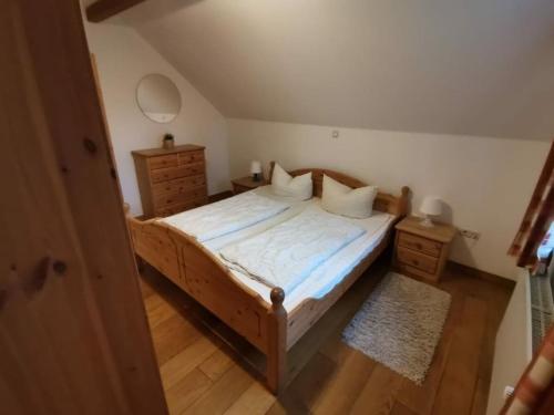 เตียงในห้องที่ Holiday apartment with 3 bedrooms