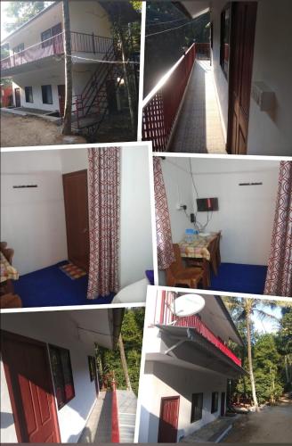 a collage of photos of a building and a house at Sunleo Villas in Anachal