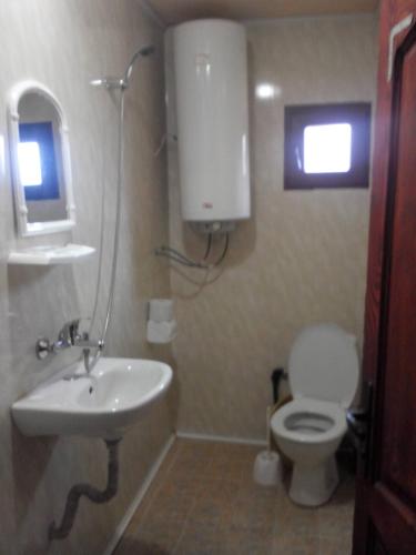 een badkamer met een toilet en een wastafel bij Vyara Guest House in Sapareva Banya