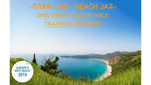 a poster for a beach jamming bike or walk transfer promised at Radonjić Apartments in Budva