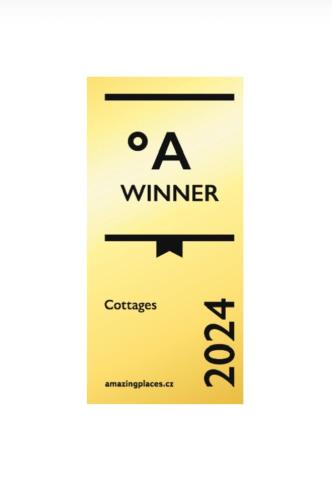 a sign for a winner categories antiperspirants aminohydride at chalupa Hajan in Valašská Polanka