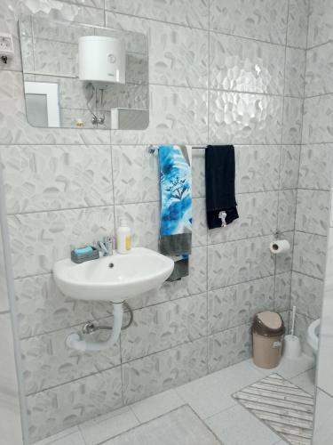 Koupelna v ubytování Apartmani Amina