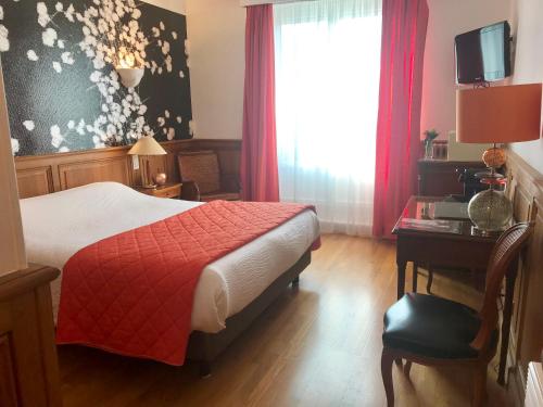 Postel nebo postele na pokoji v ubytování Hotel d'Angleterre