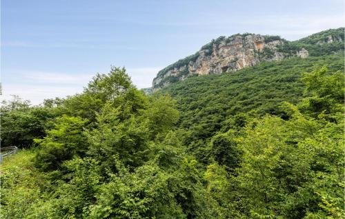a hillside with trees and a mountain in the background at Nice Apartment In Velo Veronese in Velo Veronese