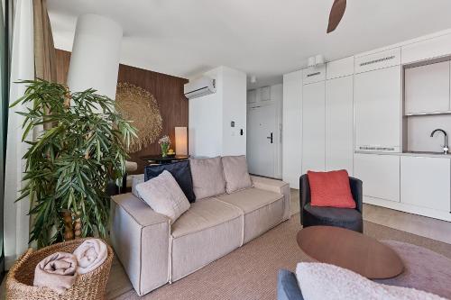 Posezení v ubytování Wave - Beach Style Studio & Sea View