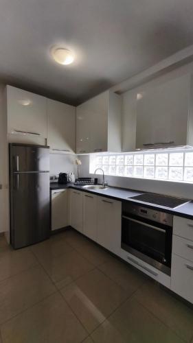 Kuchyň nebo kuchyňský kout v ubytování Mitropoleos Luxury Suites