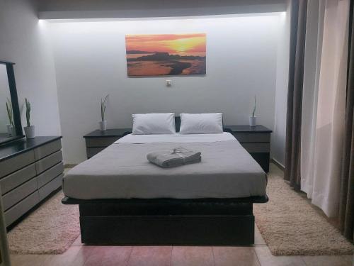 Una cama o camas en una habitación de Arkoudi Bella Vista
