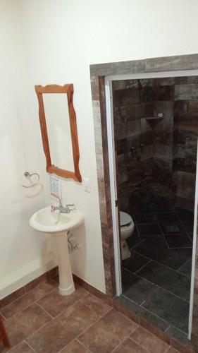 Koupelna v ubytování Hotel Hacienda Huasteca
