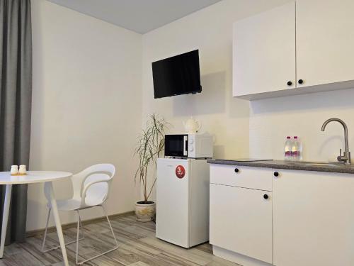 Kuchyň nebo kuchyňský kout v ubytování TREND HOUSE Apartments