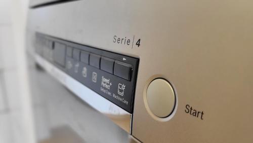 a close up of a toaster oven with a control panel at Madonna Dell'Aiuto True View Olivo in Brenzone sul Garda