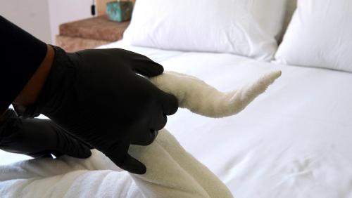 Una cama o camas en una habitación de Zom appartement