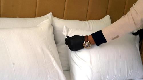Una cama o camas en una habitación de Zom appartement